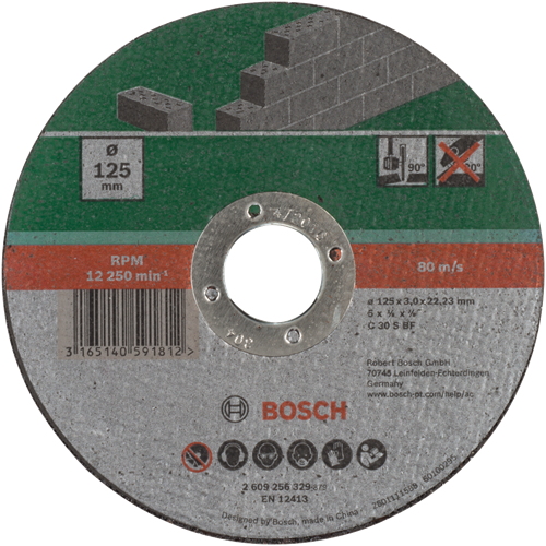 Bosch accessoires doorslijpschijf steen, 125 x2,5 recht - 2609256329