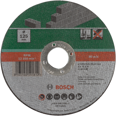 Bosch accessoires doorslijpschijf steen, 125 x2,5 recht - 2609256329