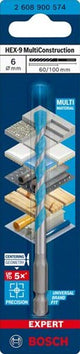 Bosch accessoires expert multiconstruction hex-9 boor 6 x 60 x 100 mm - 1 stuk(s) - 2608900574