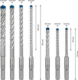 Bosch accessoires bosch expert sds plus-7x hamerboorset 5 6 6 8 8 10 12 mm 7-delig