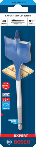 Bosch accessoires expert speedboor self cut speed | zeskantschacht | 38 x 152 mm - 2608902105