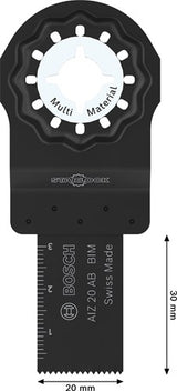 Bosch accessoires multi material zaagblad aiz 20 ab | starlock | 20 x 30 mm - 2608669251