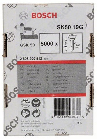 Bosch accessoires nagel met verzonken kop sk50 19mm | 1.2mm - 2608200512