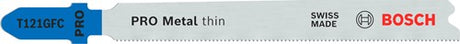 Bosch accessoires pro metal thin t121gfc decoupeerzaagblad | 92 mm | 5-delig - 2608655104