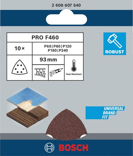 Bosch accessoires schuurbladen set 1 (10 stuks) | 2608607540 - 2608607540