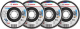 Bosch accessoires x451 lamellenschuurschijfset | 115 x 22,23 mm | g40; 60; 80; 120 | t27 | 15 stuks - 2608626165