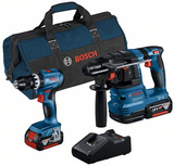 Bosch blauw | combopack | gsb 18v-45 + gbh 18v-22 | 18v | 2 x 4.0ah + lader | in tas - 0615a50039
