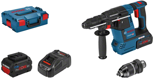 Bosch blauw gbh 18v-26 f | accuboorhamer | sds plus | met boorhouder | 2x procore18v 5.5ah - 061191000f