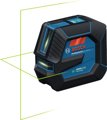 Bosch blauw gll 20-22 g lijnlaser | 1 x accu ba 3.7v li-ion 3.0ah xl | in koffer - 0601065602