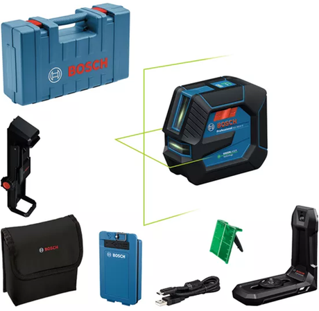 Bosch blauw gll 20-22 g lijnlaser | 1 x accu ba 3.7v li-ion 3.0ah xl | in koffer - 0601065602