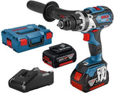 Bosch blauw gsr 18v-110 c - 18v li-ion accu boor- schroefmachine set (2x5.0ah accu) in l-boxx - 06019g010c
