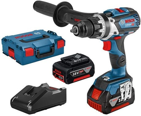 Bosch blauw gsr 18v-110 c - 18v li-ion accu boor- schroefmachine set (2x5.0ah accu) in l-boxx - 06019g010c