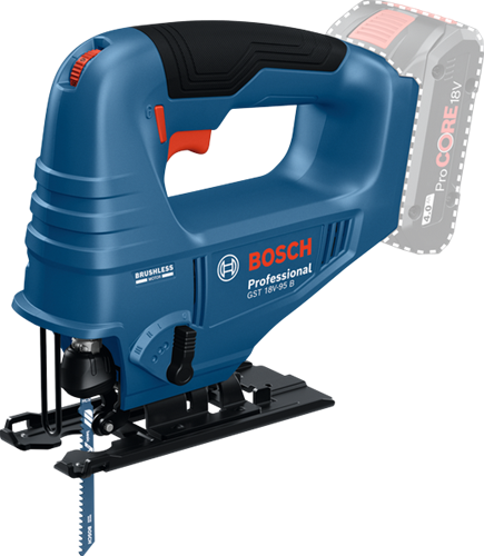 Bosch blauw gst 18v-95 b accu decoupeerzaag | exclusief accu en lader - 06015b7001