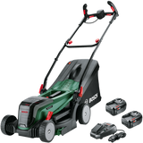 Bosch groen bosch universalrotak 2x18v-37-550 - accu-grasmaaier - inclusief 2x 18v li-ion (4.0 ah) accu en lader