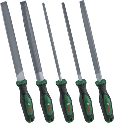 Bosch groen files set 5-piece (vijlenset 200mm 5 stuks: platte vijl, halfronde vijl, ronde vijl, vierkante vijl, driehoekige vijl)) - 1600a02zb0