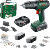 Bosch groen universalimpact 18v | accuklopboorschroevendraaier | 2 x 1.5 ah accu + lader | + systembox 06039d4103