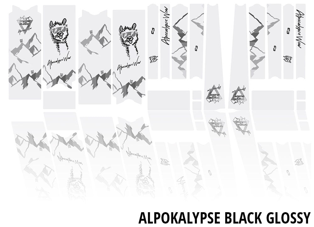 Unleazhed unscratch frame protection film gravelbike bpg01 alpocalypse black
