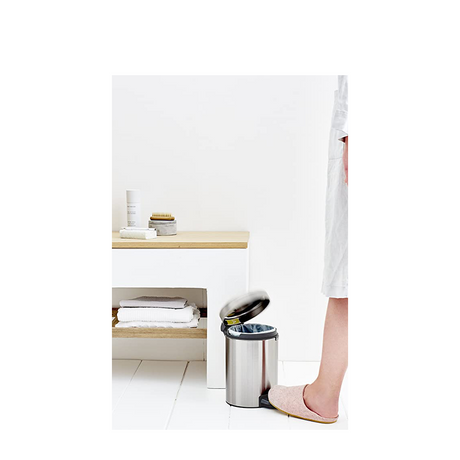 Brabantia pedaalemmer newicon 3 liter matt steel fingerprint proof