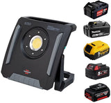Brennenstuhl multi batterij led hybride bouwlamp 6050 mh (60w, 6200lm, ip65, werklamp compatibel met 18v batterijen van 5 verschillende fabrikanten, 5m rn kabel, zonder accu, engineered in germany)