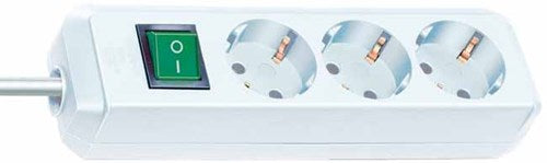 Brennenstuhl eco-line 3-voudige witte stekkerdoos met schakelaar | 1152320400 - 1152320400