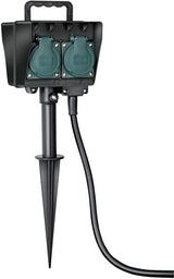 Brennenstuhl tuin stekkerdoos met grondpin 4x230v contactdoos voor tuin | 1154440 - 1154440