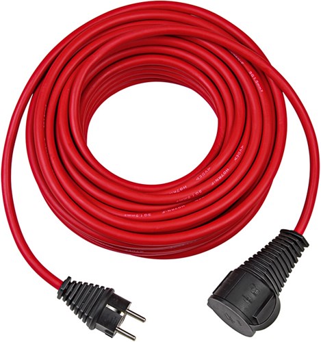 Brennenstuhl verlengsnoer voor bouwplaatsen ip44 10m rood h07rn-f 3g1,5