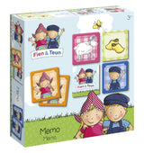 Fien teun memo spelletje - geheugen spel educatief spelgoed - boerderij - bambolino toys - vanaf 3 jaar