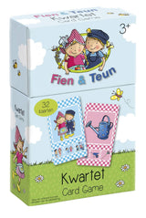 Fien teun kwartet - boerderij thema, educatief spel cadeautip - 32 kaarten, 8 kwartetten - vanaf 3 jaar - bambolino toys