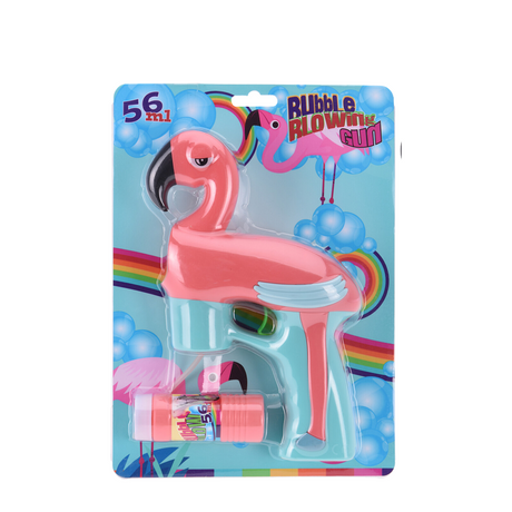 Bubble blow flamingo