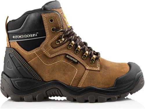 Buckbootz werkschoen bsh009 hoog s3 + kn | zwart bsh009bk | maat 43 - 00.176.032.43