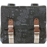 Basil Bohème Dubbele Fietstas - Zwart - 35L - Waterafstotend - Kunstleren Details