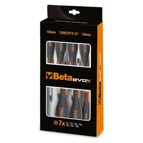 Beta 7-delige set schroevendraaiers tools voor schroeven met tamper resistant torx® profiel<br>
