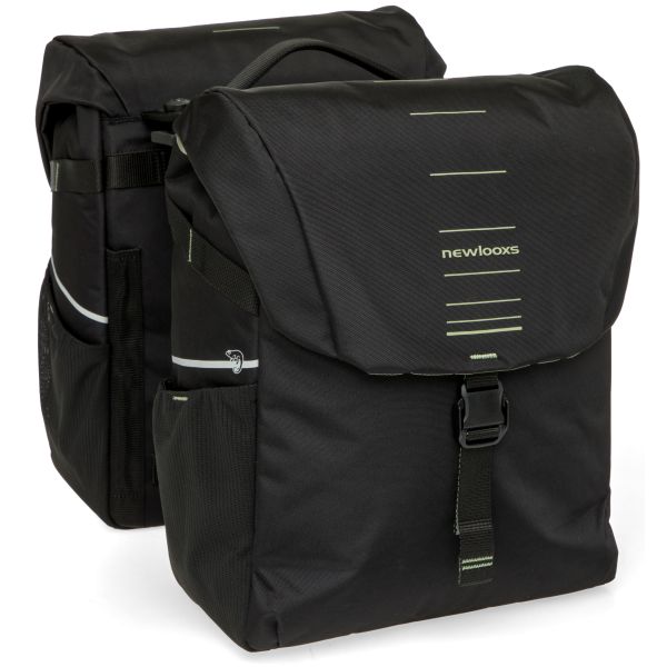 Newlooxs tas new looxs vigo dubbel | zwart groen | mik 2.0 | 40l