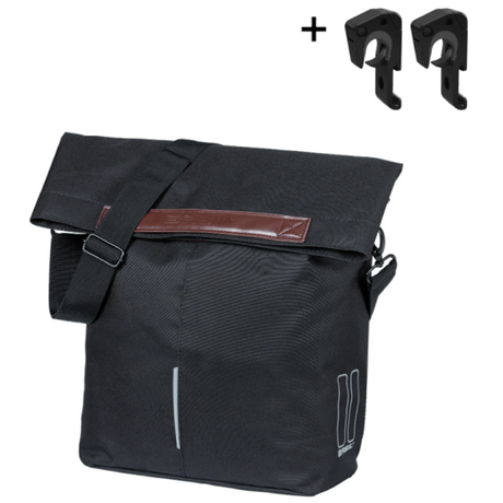 Basil fietsshopper city mik hooks 14-16l 13 x 29 x 31 cm - zwart