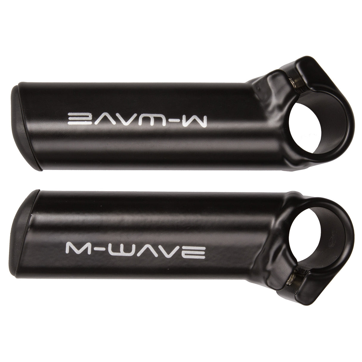 M-Wave Aluminium Bar-Ends 10cm Recht, Kort Mat Zwart