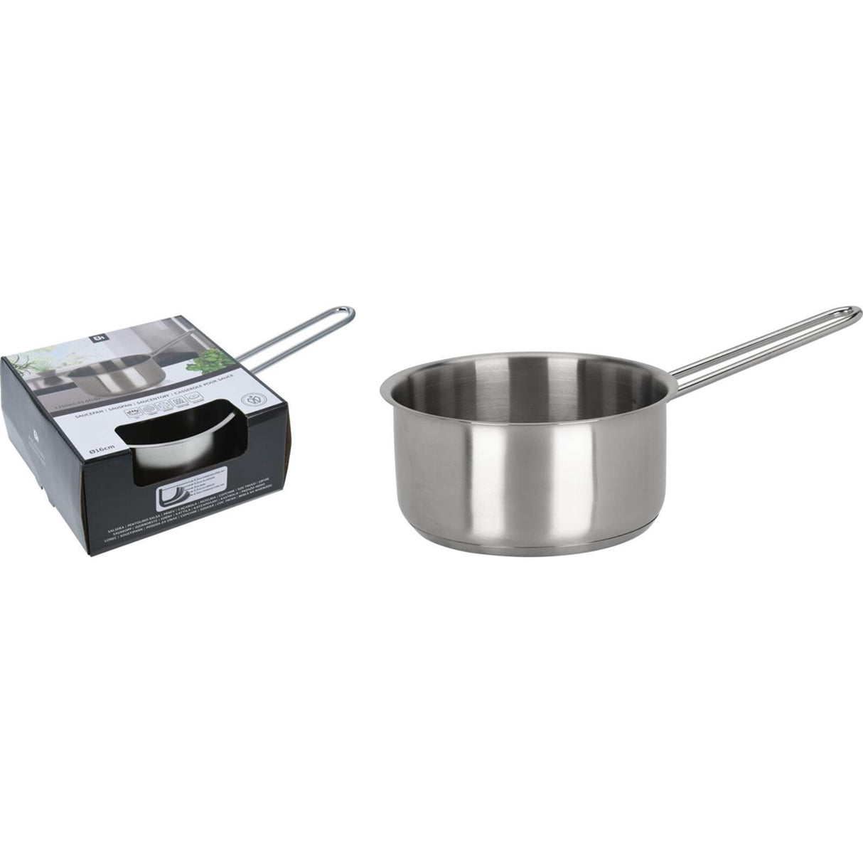Excellent houseware sauspan rvs 1350ml sauspan steelpan 16cm rvs 1350ml