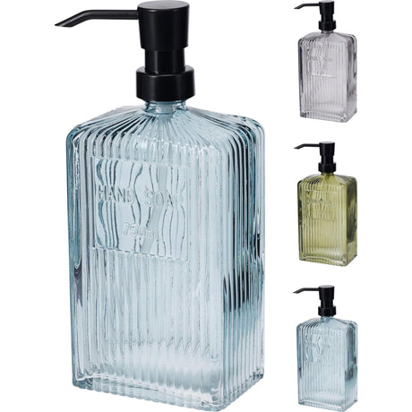 Bathroom solutions zeepdispenser 750ml streep dessin 10x7,2x22,5cm 3ass kleuren