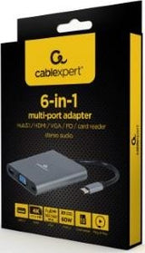 Enzo cablexpert usb-c 6-in-1 multi adapter usb-c dock 6-voudig - 9530506