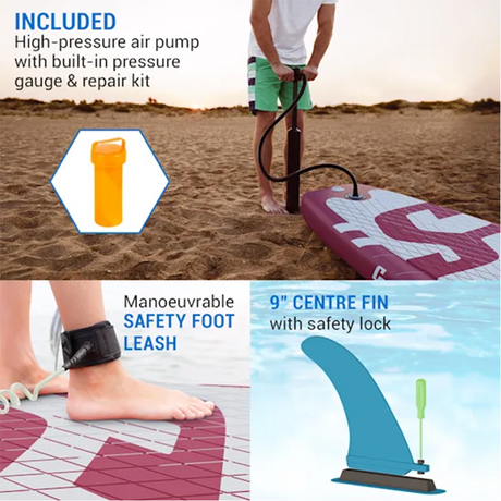 Abi capital sports sup board lanikai cruiser 9'8 blue stripes
