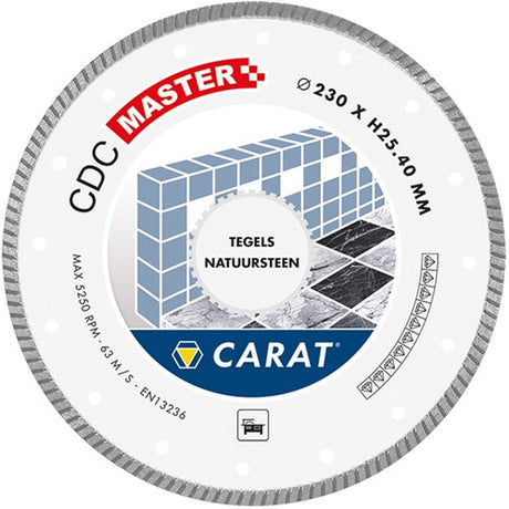 Carat diamantzaag tegels nat.steen ø180x22,23mm, cdc master - cdcm180300 - cdcm180300