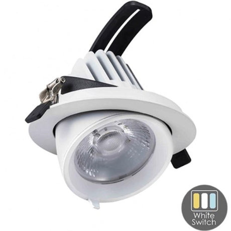 Enzo cct led downlighter wit 30w banaan model 45gr. tri-white - led2380