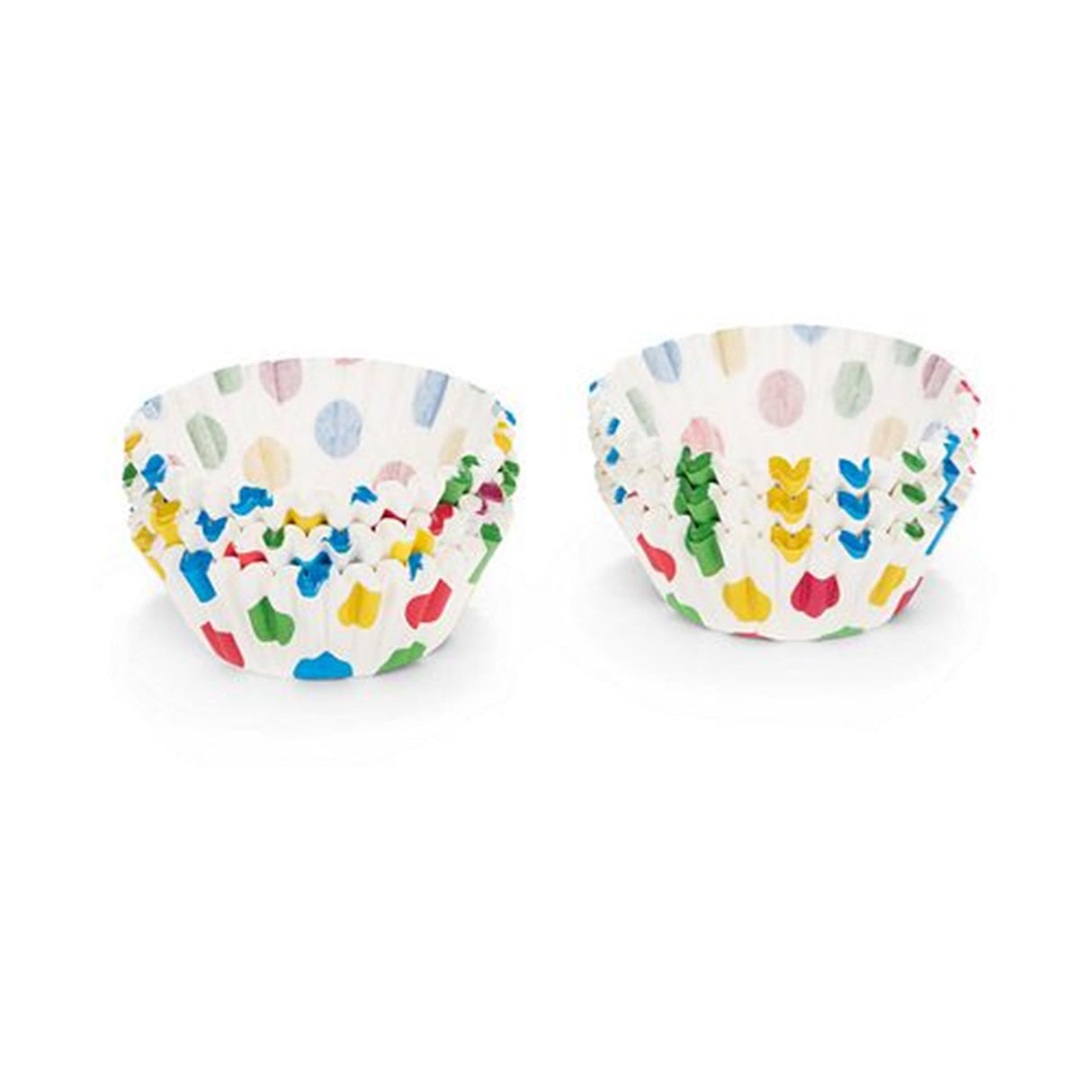 Patisse cupcakes wit met gekleurde rondjes 200 st 3cm