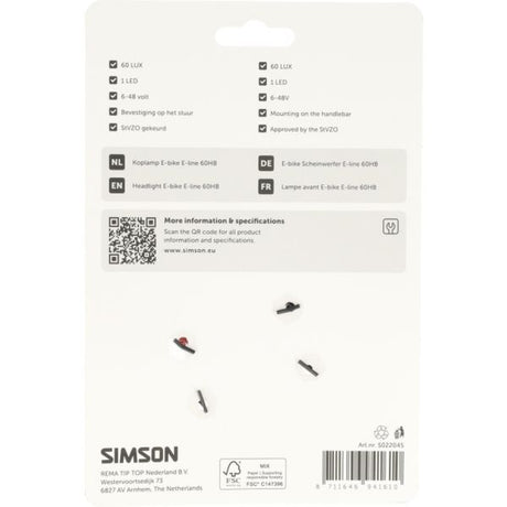 Simson koplamp aurora e-line 60hb