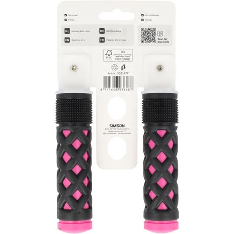 Simson handvatset kinder roze zwart