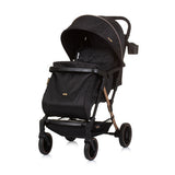 Chipolino amber opvouwbare buggy met voetenhoes obsidian zwart