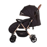 Chipolino april opvouwbare buggy met voetenhoes obsidian zwart