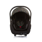 Chipolino havana autostoel met adapters 40-85 cm groep 0+ obsidian leaves zwart