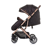 Chipolino combo opvouwbare buggy met voetenhoes obsidian gold zwart