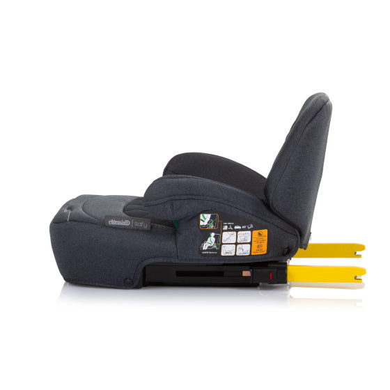 Chipolino safy zitverhoger i-size 125-150 cm isofix granite antraciet