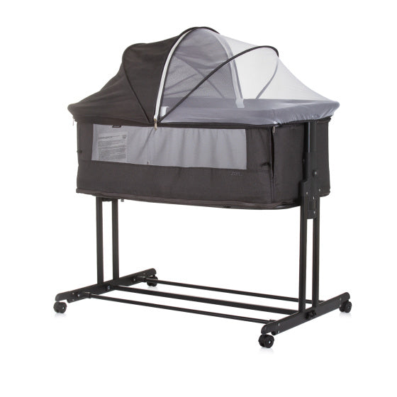 Chipolino zen co-sleeper box met klamboe obsidian zwart